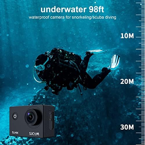 SJCAM SJ4000 מצלמת פעולה 4K30FPS WIFI מצלמת WIFI, תמונת UHD של 40MP, 170 ° FOV 5X זום דיגיטלי, ייצוב, מצלמה