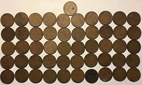 1937 P Lincoln Cent Cent Penny Roll Coins מוכר פרוטה מאוד בסדר