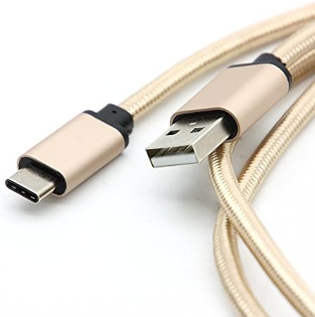 WGGE מתכת USB ל- USB C כבל ניילון צמיח, עבור MacBook Pro, Google Chromebook Pixel, Nokia N1