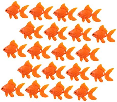 פטקאו 50 יחידות דגי טנק סימולציה דג זהב מקלחת אמבט צעצוע מלאכותי אקווריום דגי סימולציה דג זהב כתום ברזל גיליונות