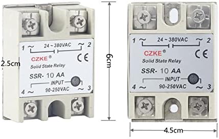 XJIM ממסר מצב מוצק SSR 10AA 25AA 40AA בקרת AC AC מעטפת לבנה שלב יחיד ללא כיסוי פלסטיק כניסה AC