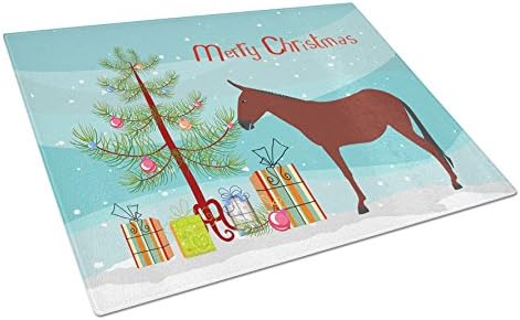 האוצרות של קרוליין ב9217 ליבות היני סוס חמור חג המולד קרש חיתוך זכוכית גדול, צהבהב, דקורטיבי מזג זכוכית חיתוך