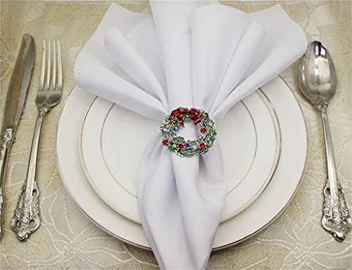 XJJZS 10 יחידות מסעדה מערבית סילבר גרלנד מפית מתכת מפית מפית מפיות אבזם שולחן שולחן קישוט