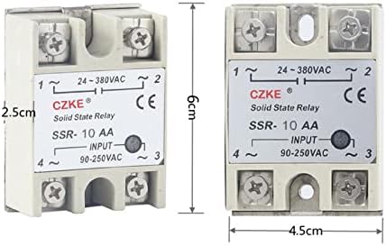 TPUOTI SSR-10AA/SSR-25AA/SSR-40AA בקרת AC מעטפת לבנה שלב יחיד ממסר מצב מוצק עם כיסוי פלסטיק SSR