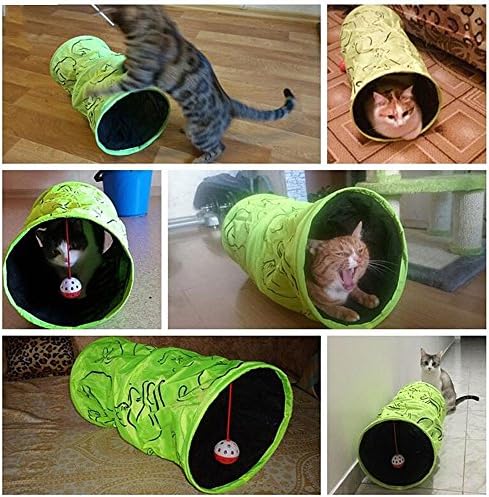 ZZK PET צעצוע מתקפל במנהרת חיות מחמד לחתול משחק חתול מסלול נסתר חגורת צינור/כדור תלויה ציוד לחיית מחמד לחתול