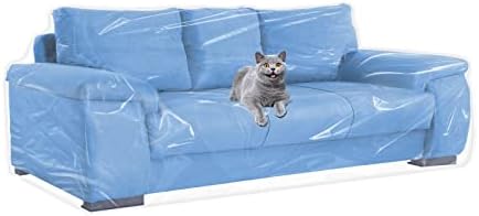 כיסוי ספה מפלסטיק של ג'סוקה לריהוט ספה פלסטיק עבה יותר עבה יותר מכסה מגן ספה אנטי-סקרט לחתולים ויניל כיסוי כבד