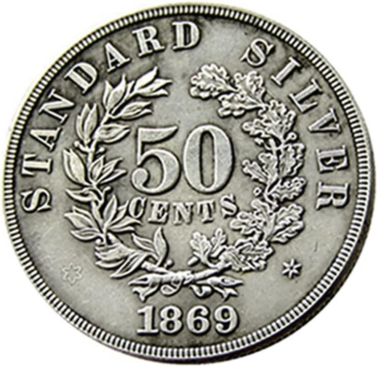 מטבע זיכרון של חצי דולר ארהב 1869 עותק זר מצופה כסף