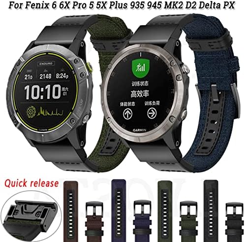 AEHON 26 22 ממ מהיר רצועת Watchband עבור Garmin Fenix ​​6 6x Pro 5x 5plus mk2i enduro d2 delta px watch