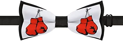 חתול אדום אגרוף כפפות מצחיק גברים של קשור עניבת פרפר מתכוונן עניבות פרפר עניבה לחתונה המפלגה