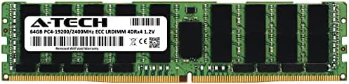זיכרון זיכרון A -Tech 64GB עבור HPE Apollo R2000 XL190R G10 - DDR4 2400MHz PC4-19200 ECC עומס מופחת LRDIMM