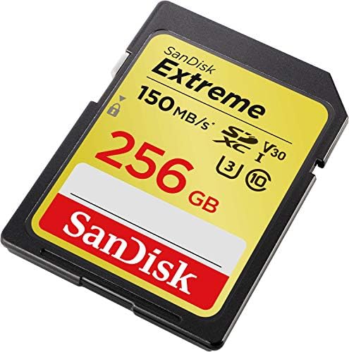 Sandisk 256GB קיצוני SDXC UHS-I כרטיס זיכרון-150MB/S, C10, U3, V30, 4K UHD, כרטיס SD-SDSDXV5-256G-GNCIN