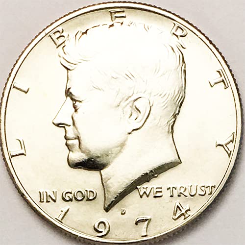 1974 D BU Kennedy בחירת חצי דולר ללא מחלה מנטה ארהב