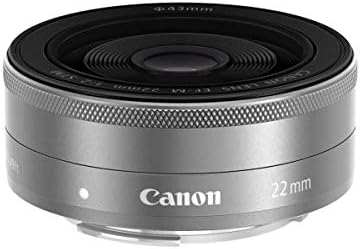 Canon EF -M 22 ממ F/2 עדשת STM - כסף, צרור עם מסנן דק UV מרובה 43 ממ, בד ניקוי מיקרופייבר