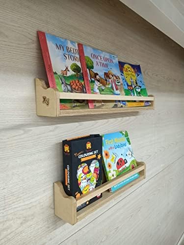 ריהוט X&Y לגידול כיתה ימית מעץ, FSC מוסמך ליבנה דיקט קפה קפה מלפפון מדף ספרי קיר לילדים_ Natural_1 שנים