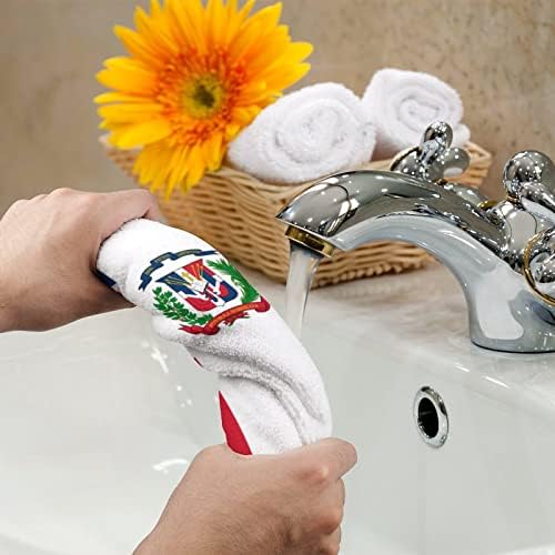 דגל הרפובליקה הדומיניקנית מגבת פנים מגבות פרימיום מגבות כביסה מטלית לשטוף למלון ספא וחדר אמבטיה