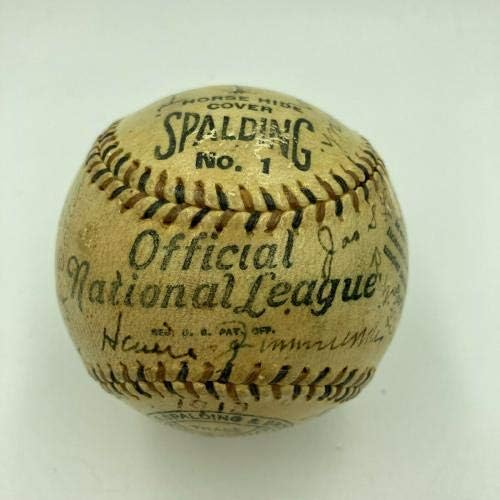 קבוצת שיקגו קאבס היסטורית משנת 1913 חתמה בייסבול 26 Sigs Johnny Evers JSA COA - כדורי בייסבול עם חתימה
