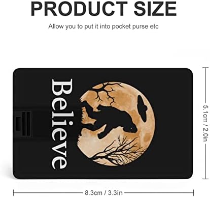Bigfoot מאמין בכרטיס בנק אשראי USB פלאש נוהג כונן אחסון מקש זיכרון נייד 64 גרם