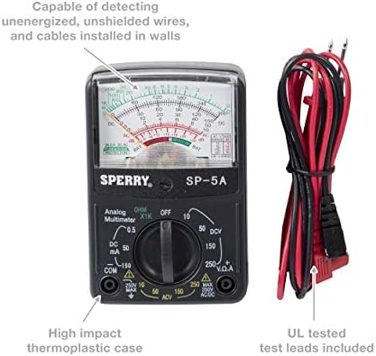 מכשירי sperry hsp5 5 פונקציה אנלוגית רב-מטר, מדריך 13 טווח, 300 וולט AC/DC