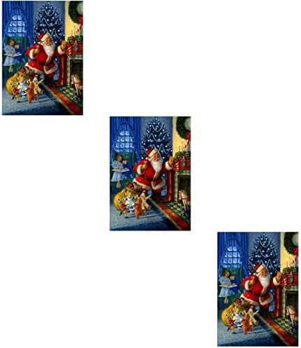 3 יחידות סנטה קלאוס חרוזים ציור קריסטלים ריינסטון חרוזים ציור עשה זאת בעצמך צלב סטיץ ערכת עבור בית קיר תפאורה