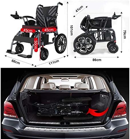 אופנה נייד כיסא גלגלים מתקפל ממונע כוח כסאות גלגלים עוצמה כפולה מנוע כיסא גלגלים קל משקל רק