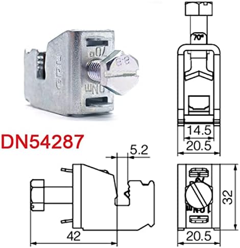 מערכת כבלים של מערכת BUTSTRET CLIP CLIP LJJ-70 מהדק תיל נירוסטה 175A 16-70 ממ פתיחה 14X14