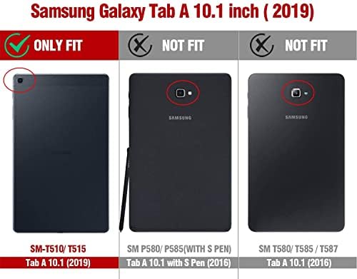 Chin Fai Galaxy Tab A 10.1 Case 2019 דגם SM-T510/T515, הוכחת הלם ידידותית לילדים הוכחת סיליקון ידית עמד