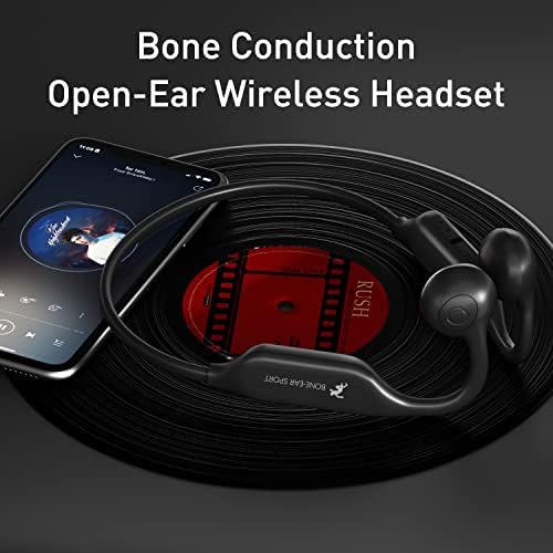אוזניות הולכת עצם DOQO, אוזניות אוזניים פתוחות עם מיקרופון, Bluetooth אלחוטית 5.2 אוזניות ספורט IP65 עמידה