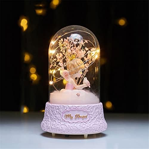 SLNFXC כדור קריסטל LED קופסת מוזיקה נערת ילדה יום הולדת מתנה לקישוט בית ילד נסיכה ילדה רוקדת קופסת מוסיקה שמיים