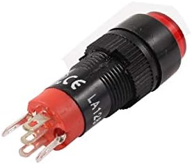 X-DREE AC 110-380V SPDT 5PIN הלחמה רגעית אדומה לחץ לחץ לחץ לחיצה על לחצן (Aс 110-380-V SPDT PIN 5PIN SALDANTE