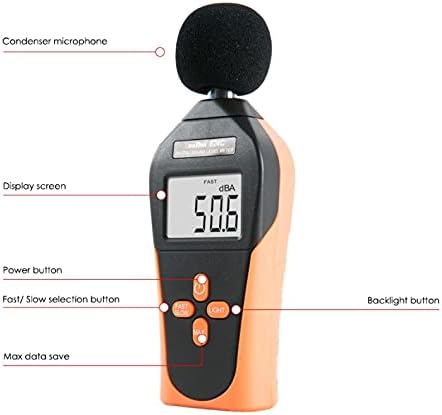 SJYDQ 130DB גלאי צליל דיגיטלי גלאי רמת המטרו רמת רעש בודק דציבלים מדידה פרופסורית