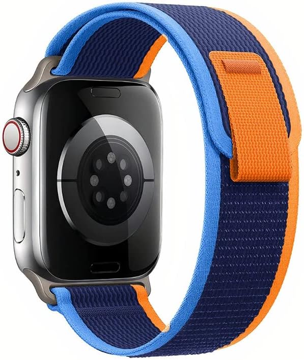 להקת שבילים תואמת ל- Apple Watch Ultra Band 49 ממ 45 ממ 44 ממ 42 ממ, ניילון ספורט לולאה רצועה תואמת לסדרה