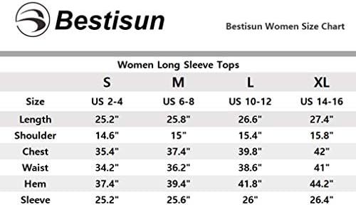 BestIsun נשים אימון שרוול ארוך חולצות גב פתוחות בגב כושר בגדי כושר יוגה אתלטית חולצות טי