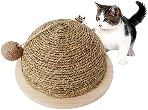 סלאטיום פופולרי חתולי צעצוע עץ תחתון צלחת קש חצי עגול טחינת טופר כדור חתולי צעצוע טיפוס מסגרת חתולי