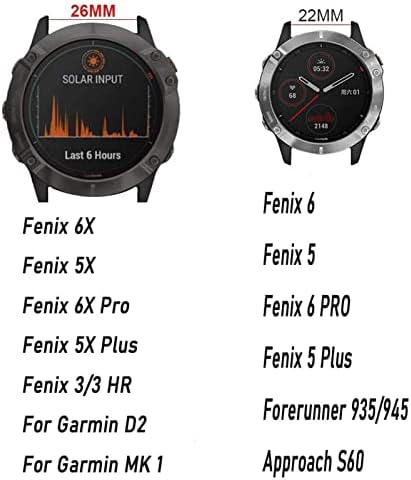 AMSH 22 ממ 26 ממ QuickFit שעון רצועת רצועת Garmin Fenix ​​7 fenix 6 7x 5 5 פלוס Forerunner 935 945 מהיר שחרור