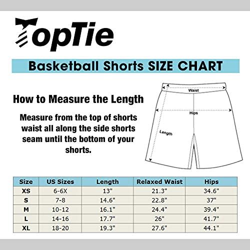 טופטי רב ספורט אתלטי גדול בנים כדורסל מכנסיים קצרים, 7 סנטימטרים כיס מכנסי ריצה
