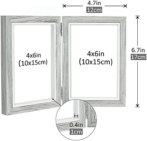 מסגרת תמונה כפולה 4x6 כפולה ו -5x7 מסגרת תמונה כפולה קופסת צללים