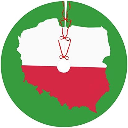 חצאית עץ חג המולד, 30-48 אינץ '2018 דגל ופולין מחצלת עץ מפה לקישוטים לחג המולד קישוטים למסיבת חג