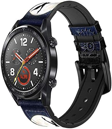 CA0633 פיטר פן זבוב ירח מלא עור רצועת שעון חכמה רצועת רצועת שעון חכם Smartwatch Smart Watch גודל