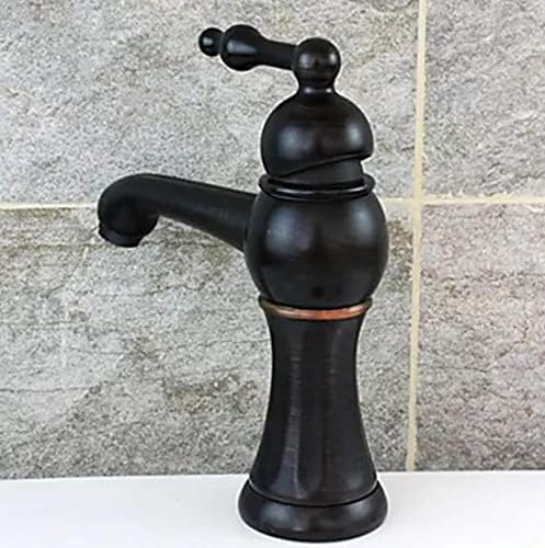 שמן שחור שפשף ברונזה ידית יחידה בורח אחד של כלי אמבטיה בכיור בכיור הברזים