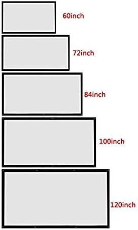 קיר תלת ממד עבה קיר הרכוב על מסך קיר בד קנבס LED מקרן בהירות גבוהה 120 אינץ '-60 אינץ' לקולנוע ביתי