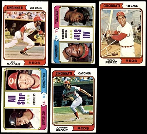 1974 Topps Cincinnati Reds ליד צוות סט סינסינטי אדומים VG/Ex Reds