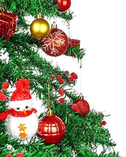 Sewroro קישוט עץ חג המולד ווים 300 יחידות קישוט חג המולד ווים חוט מתכת חג המולד קישוט קולבי חג תלים ווים לקישוט