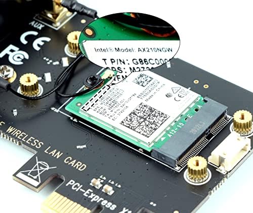כרטיס WiFi, UBIT TRI-BAND 5400MBPS WIFI 6E 6GHZ PCIE WIFI כרטיס, BT 5.2, AX210 מתאם WLAN אלחוטי