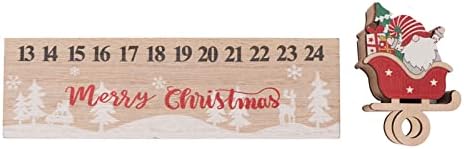 חג המולד שולחן ספירה לאחור לוח שנה, עץ מרוכבים אלגנטי מסעדה שולחן ספירה לאחור לוח שנה נייל אמנות