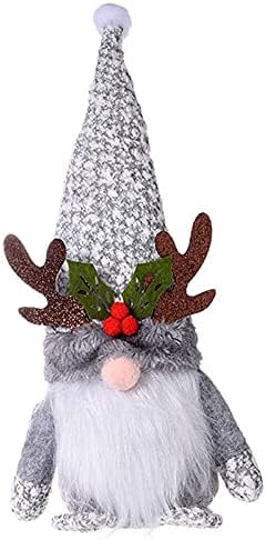 HHMEI 15 אינץ 'סנטימטר בובה גמדת פנים מיני קטיפה לחג המולד קישוט חג מולד תליון תליון תפירה מלאכות