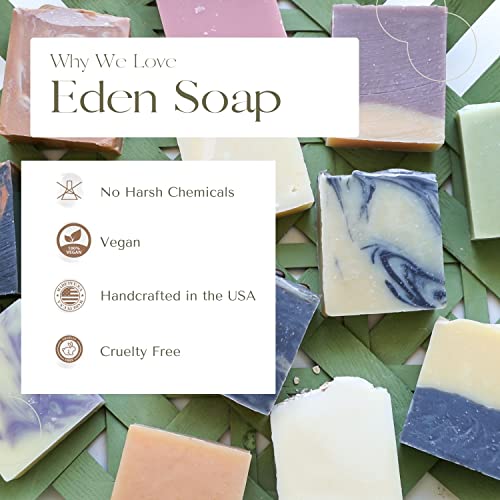 עדן יסודות יומיים-סבון טבעי בעבודת יד-סבון שמן זית - שמנים חיוניים או ללא ניחוח-3 חבילות, 5 אונקיות