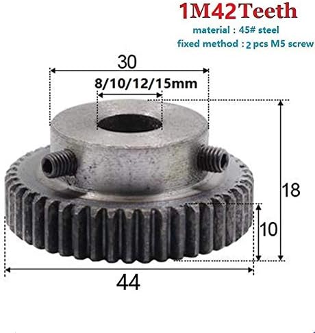 הרי גברים אביזרי 1 מחשב 1 מודול 42 שיניים 8/10/12/15 ממ חור קוטר מנוע מתכת פלדת הילוך גלגל חריטת מכונת