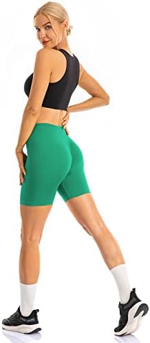 מכנסי אופנוען חלקים של Lavento לנשים - מכנסיים מקצרים של בקרת בטן מגרדת מכנסי אימון יוגה