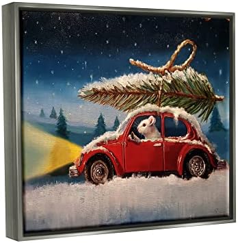 תעשיות סטופל עכבר נוהג בעץ חג החורף שלג, עיצוב של לוסיה הפפרנן