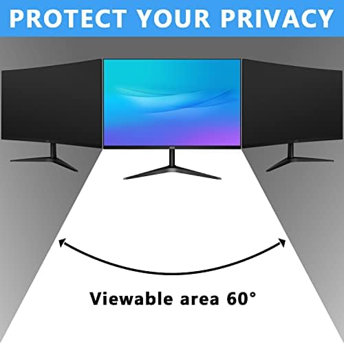 מחשב פרטיות מסך מסנן 22 אינץ, נשלף 16:10 מסך רחב צג פרטיות מסך, אנטי בוהק כחול אור פרטיות מגן,תמיכה
